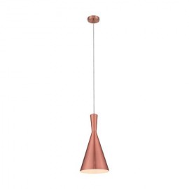 Domus-RUBY 185MM SHADE 1XE27 PNDT - Brushed Copper/B,Brass/B.Copper/Black/White